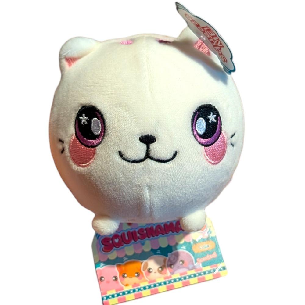 Squishamals Callie Cat‎ Scented Plush 3.5 Inch White Kitty Soft Squeezamals